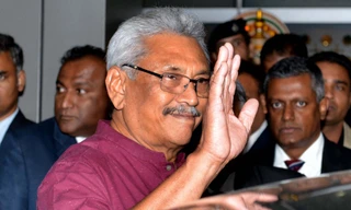 Tổng thống Sri Lanka Gotabaya Rajapaksa đang có chuyến thăm Ấn Độ. (Ảnh: EPA)