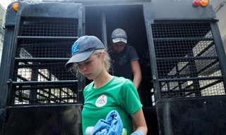 Anastasia Vashukevich gây chú ý khắp thế giới với tuyên bố về Trump sau khi bị bắt ở Thái Lan. (Ảnh: Jorge Silva)