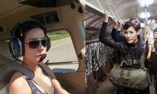 Hình ảnh bà Sineenat Wongvajirapakdi trên chiến trường