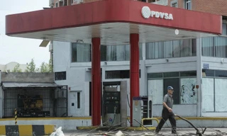 Một cây xăng bị bỏ không của PDVSA ở San Cristobal, Venezuela. (Ảnh: Reuters)