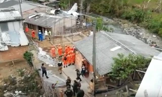 Hiện trường vụ tai nạn. (Ảnh cắt từ clip)