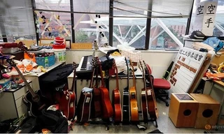 Một góc trong ĐH Bách khoa Hong Kong sau cuộc vây giáp. (Ảnh: Reuters)