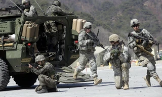 Mỹ-Hàn thường xuyên tập trận bán đạn thật hàng năm tại Hàn Quốc. Ảnh: AP