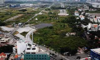 4,3 ha thuộc Khu phố 1, phường Bình An, quận 2 nằm tại góc đường Lương Định Của - Trần Não - đường 34 - đường 35. Ảnh: Zing