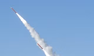 Tên lửa đất đối không tầm trung Cheongung. Ảnh: Yonhap