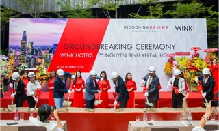 Đại diện lãnh đạo Tập đoàn Kajima và Indochina Capital tham gia nghi lễ khởi công