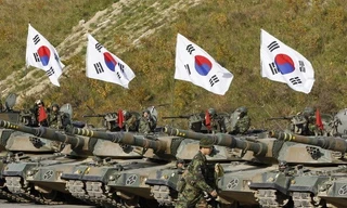 Dàn xe tăng của quân đội Hàn Quốc.
