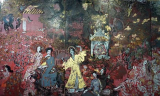 Bức tranh bảo vật quốc gia Vườn xuân Trung Nam Bắc bị hư hại do dùng nước rửa chén vệ sinh