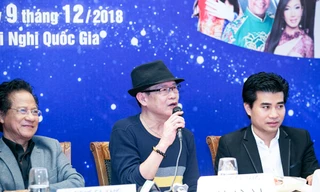 Tuấn Vũ, Chế Linh gặp lại khán giả thủ đô. Ảnh: Hải Bá