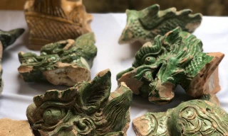 Nhiều di vật gốm tráng men xanh thời Lê Sơ xuất hiện