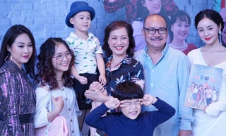 Lê Khanh vào vai mẹ của ba cô con gái trong phim mới "Mẹ ơi bố đâu rồi?". Ảnh: Bảo Hân