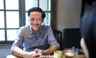 NSƯT Trung Anh chia sẻ về hậu trường cảnh quay cuối "Về nhà đi con". Ảnh: Mạnh Thắng