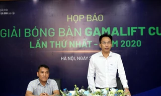 Ông Nguyễn Hải Đức, Trưởng ban tổ chức giải phát biểu tại họp báo. 