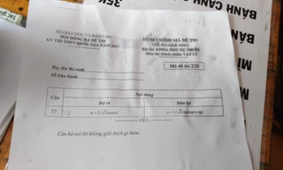 Một mã đề thi Lý phải đính chính