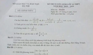 Cán bộ coi thi làm lọt đề Toán ở Hà Nội