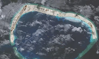 Đá Vành Khăn thuộc chủ quyền của Việt Nam bị Trung Quốc chiếm giữ trái phép. Ảnh: CSIS. 