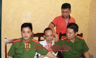 Đối tượng Lê Văn Thọ sau khi bị bắt. 