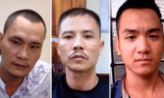 Ba bị can Bình (giữa) cùng Tuấn Anh, Thuận.