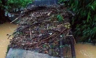 Lũ quét gây sập cầu khiến xóm đảo Ba Vì bị cô lập