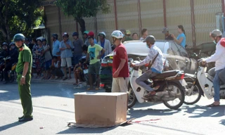 Hiện trường tai nạn. Ảnh: Nhật Tân. 