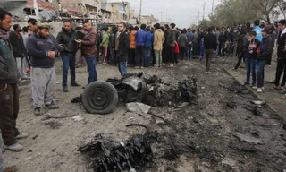 Hiện trường vụ đánh bom kinh hoàng ở chợ Baghdad, Iraq