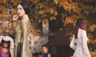 Người đẹp Trà Giang khoe vẻ đẹp trên phố cổ Hà Nội 