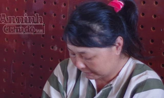 Đối tượng Lan tại cơ quan điều tra 