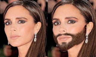 Hài hước bộ ảnh chế các sao Hollywood nữ 'mọc râu'