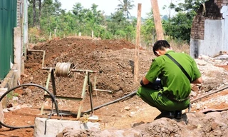 Vị trí nơi nạn nhân bị điện giật tử vong.