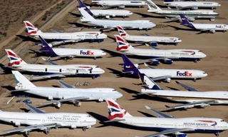 Cận cảnh “nghĩa địa” máy bay khổng lồ tại Mỹ