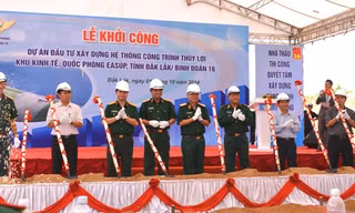Binh đoàn 16 khởi công chuỗi công trình thủy lợi vùng biên 