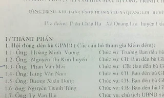 Đề nghị truy tố Trưởng ban đền bù giải phóng mặt bằng