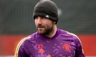 Luke Shaw ở buổi tập mới nhất của M.U