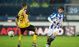 Đoàn Văn Hậu chỉ có 4 phút thi đấu cho SC Heerenveen từ đầu mùa.