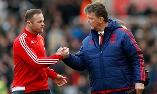 Wayne Rooney và HLV Van Gaal khi còn ở M.U