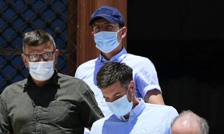 Harry Maguire tại tòa án Hy Lạp vào cuối tuần trước.