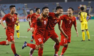 Các cầu thủ U23 Việt Nam ăn mừng bàn thắng. Ảnh: Duy Phạm