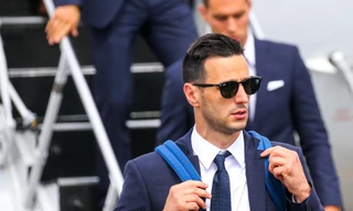 Nikola Kalinic trong lễ xuất quân của Croatia
