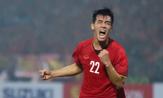 Tiến Linh ăn mừng bàn mở tỷ số Ảnh: Như Ý