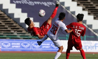 U22 Việt Nam tạm xếp trên Thái Lan ở bảng A. Ảnh: Zing