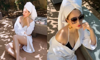 Trương Ngọc Ánh hờ hững quyến rũ bên bể bơi 