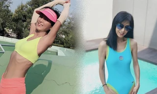 Tình cũ của Thành Long diện áo tắm khoe vóc dáng thon thả bất ngờ ở tuổi 65 