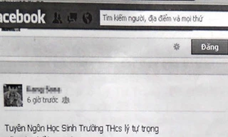 Tranh cãi việc nữ sinh bị đuổi học vì Facebook