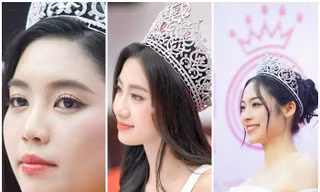 Ngợp trước 'góc nghiêng thần thánh' của tân Top 3 'Hoa hậu Việt Nam' trong buổi giao lưu tại tòa soạn báo Tiền Phong 
