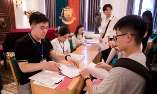 Tân sinh viên nhập học năm 2023. Ảnh: Hucam