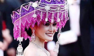 Hoa hậu Hoàn vũ Lào lạc lõng trên thảm đỏ Cannes