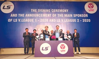 LS trở thành nhà tài trợ thứ 3 cho V-League trong vòng 3 năm. Ảnh: VPF 