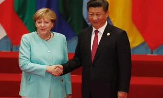 Chủ tịch Trung Quốc Tập Cận Bình và Thủ tướng Đức Angela Merkel
