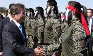 Tổng thống Moon Jae-in muốn đòi lại quyền kiểm soát quân đội thời chiến. Ảnh minh họa: Yonhap.