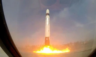 Tên lửa RLV-T5 của LinkSpace được phóng lên quỹ đạo từ bãi phóng ở tỉnh Sơn Đông, Trung Quốc